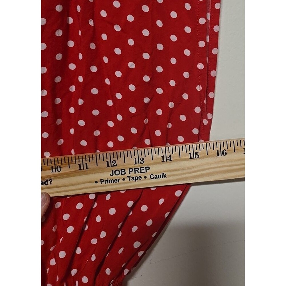 Sunny Girl POLKADOT RED & WHITE Sleeveless Shorts Romper with Pockets MEDIUM - Picture 5 of 11